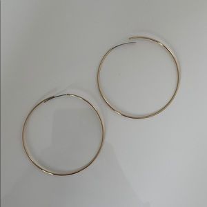Thin Gold Hoop Earrings